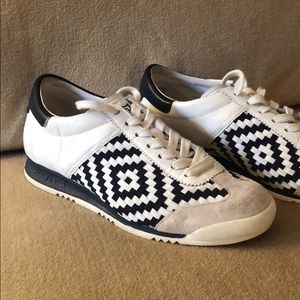 Navy and white Ash sneakers